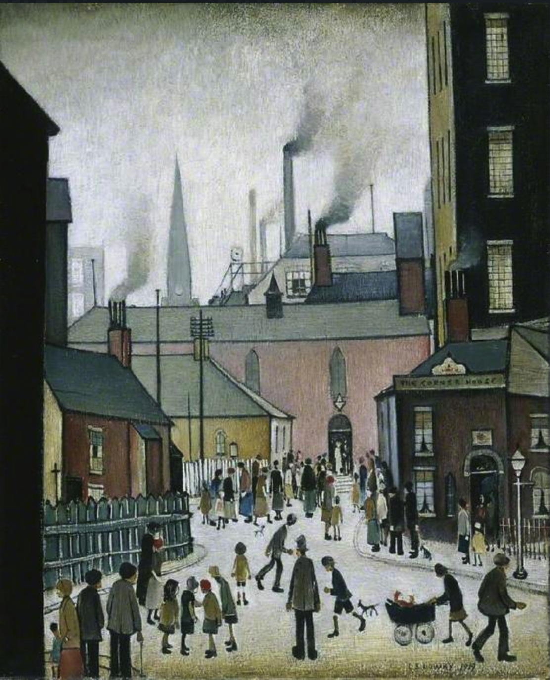 After the Wedding (1939) by Laurence Stephen Lowry (1887 - 1976), English artist.