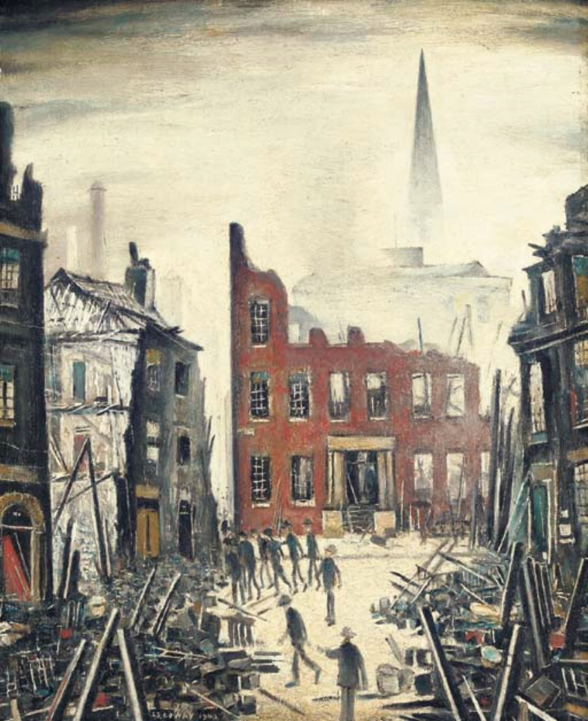 After the Blitz (1942) by Laurence Stephen Lowry (1887 - 1976), English artist.