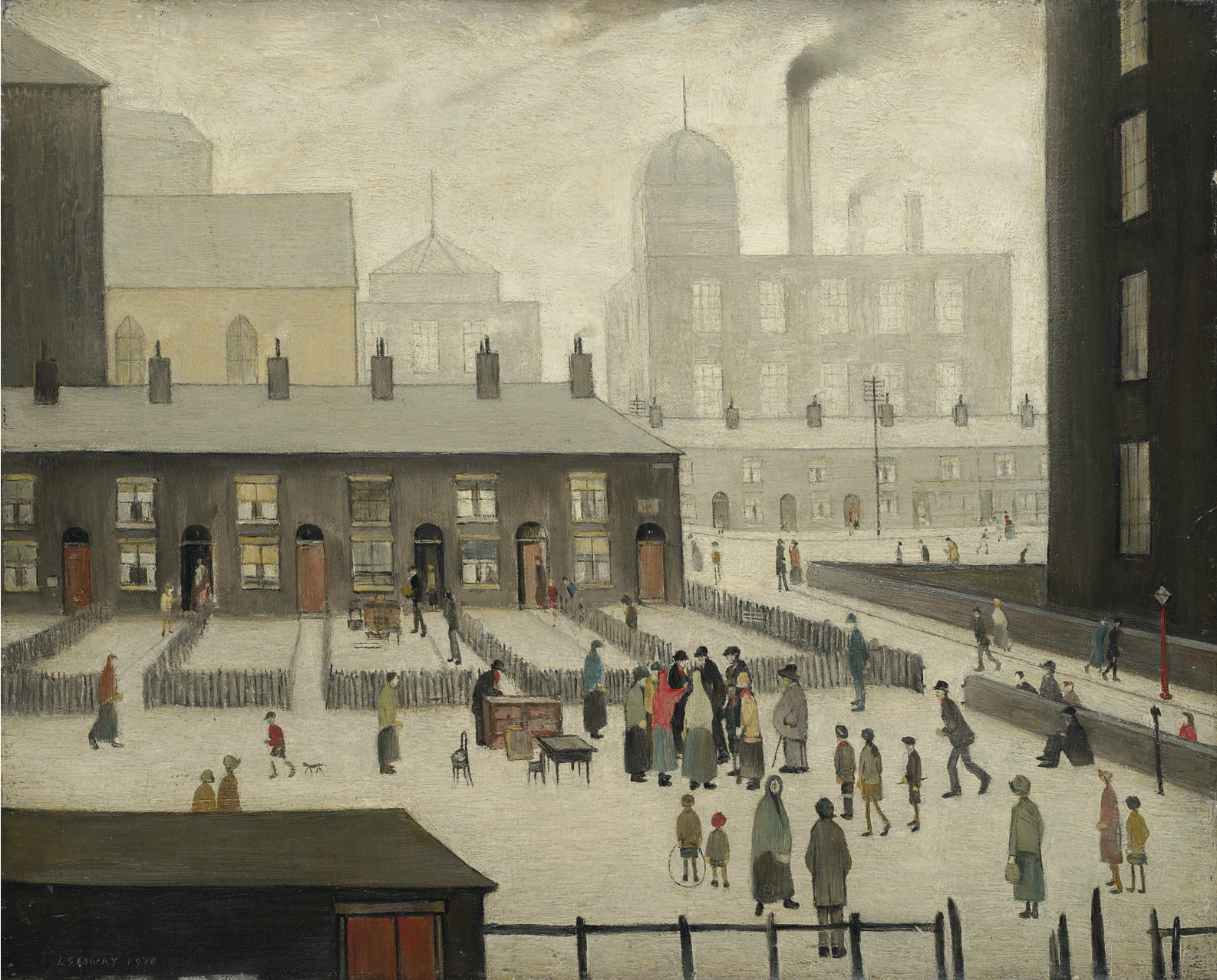 A Removal (1928) by Laurence Stephen Lowry (1887 - 1976), English artist.