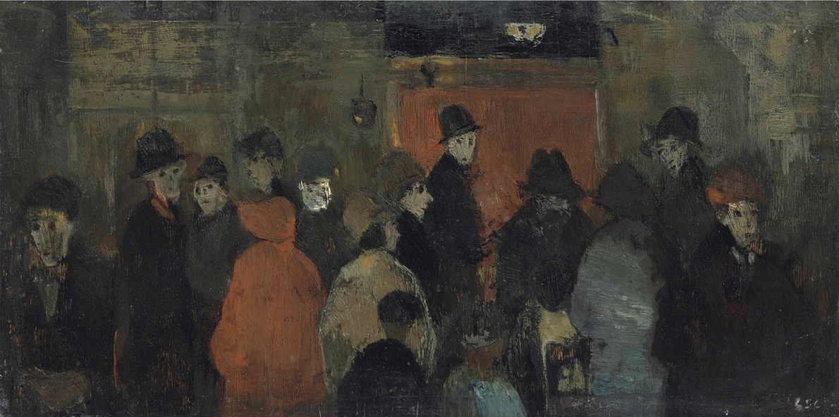 The Crowd (1922) by Laurence Stephen Lowry (1887 - 1976), English artist.