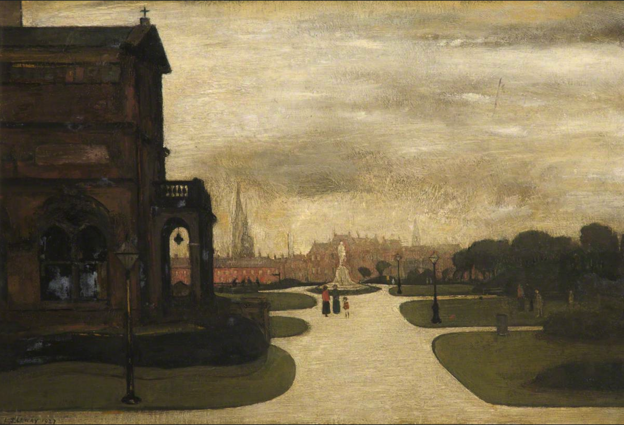 Peel Park, Salford (1927) by Laurence Stephen Lowry (1887 - 1976), English artist.