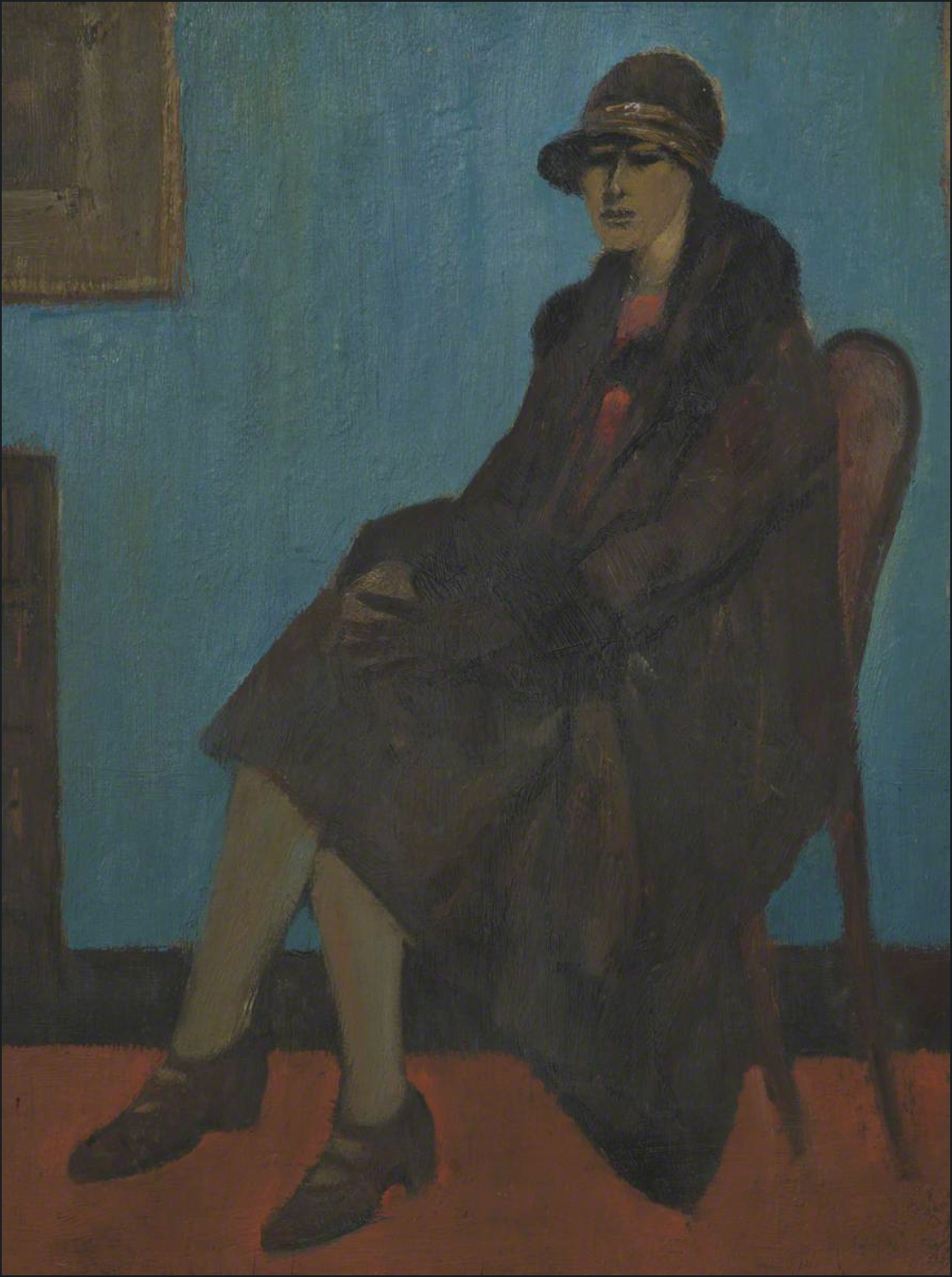 Woman in a Chair (1921) by Laurence Stephen Lowry (1887 - 1976), English artist.
