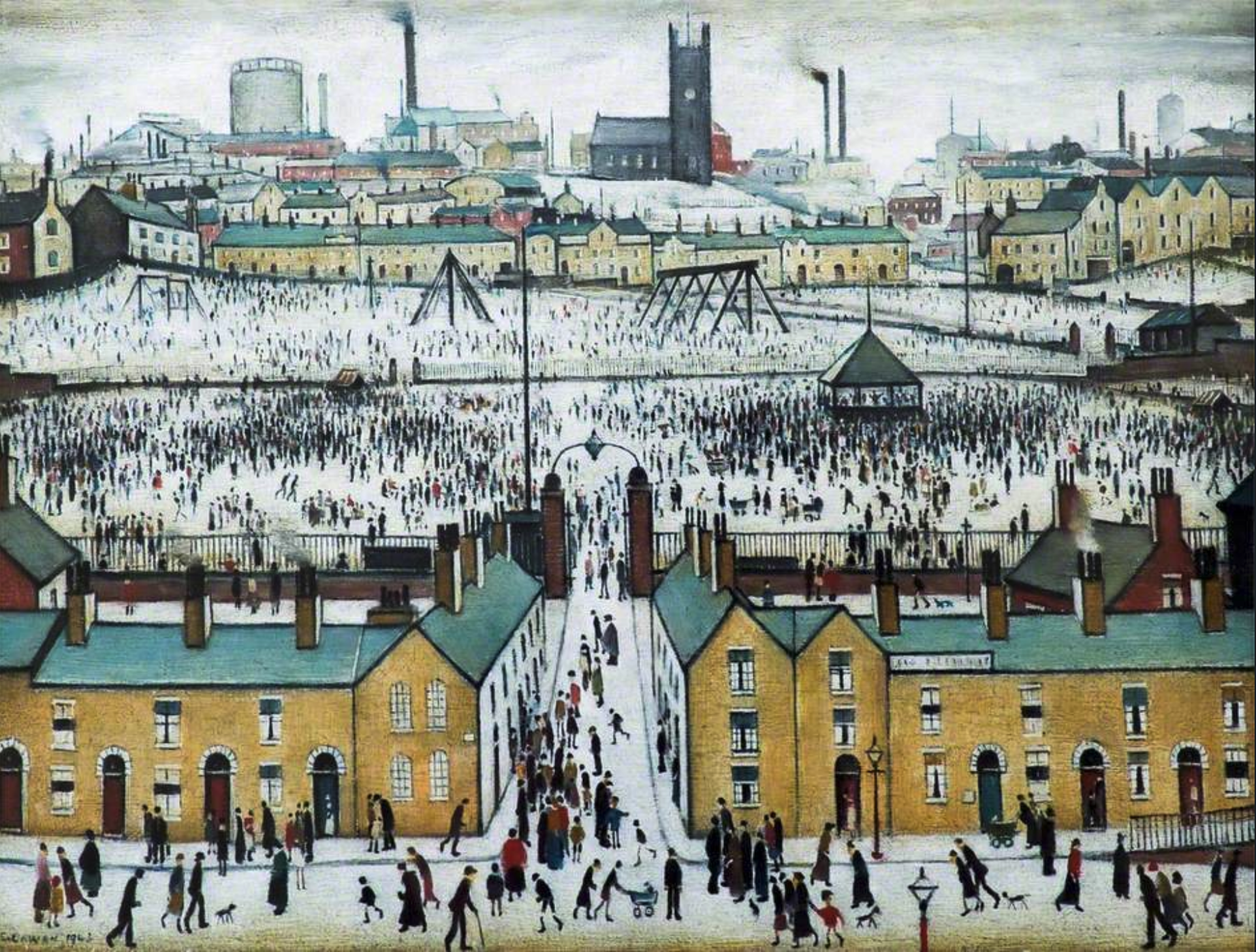 Britain at Play (1943) by Laurence Stephen Lowry (1887 - 1976), English artist.