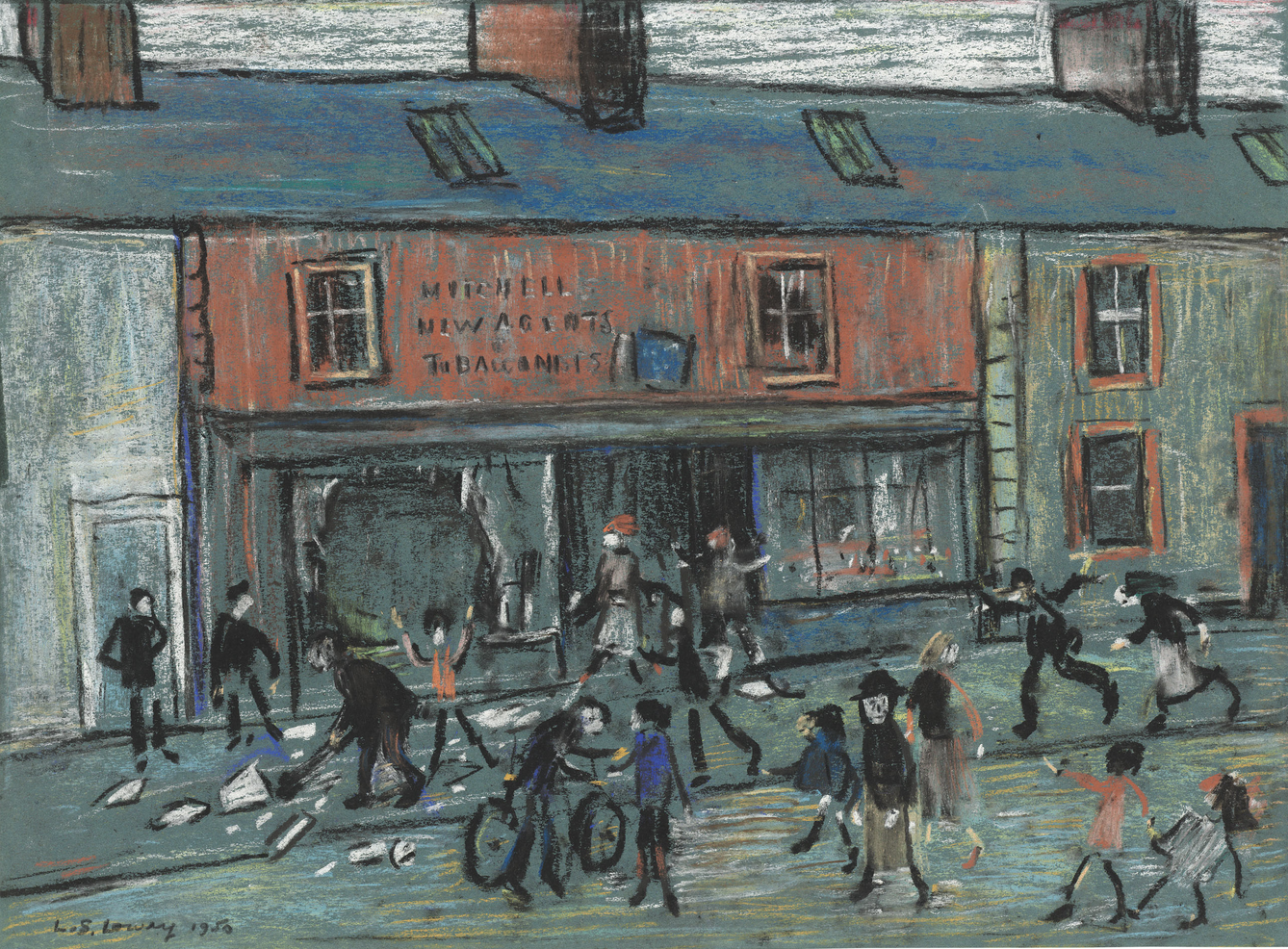 The Broken Shop Window at Cleator Moor (1950) by Laurence Stephen Lowry (1887 - 1976), English artist.