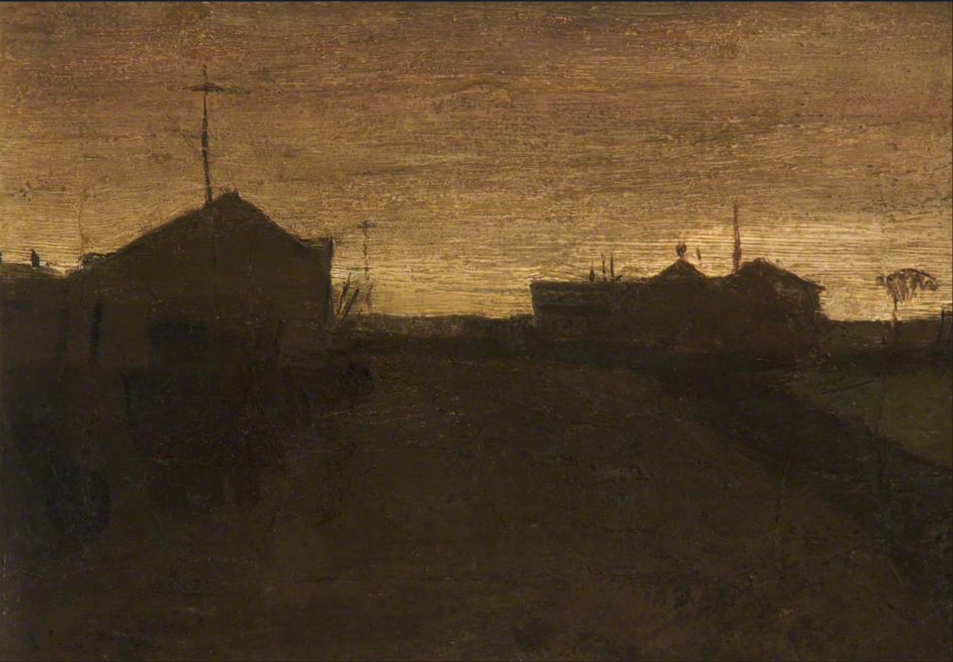 Arden's Farm, Swinton (1909) by Laurence Stephen Lowry (1887 - 1976), English artist.