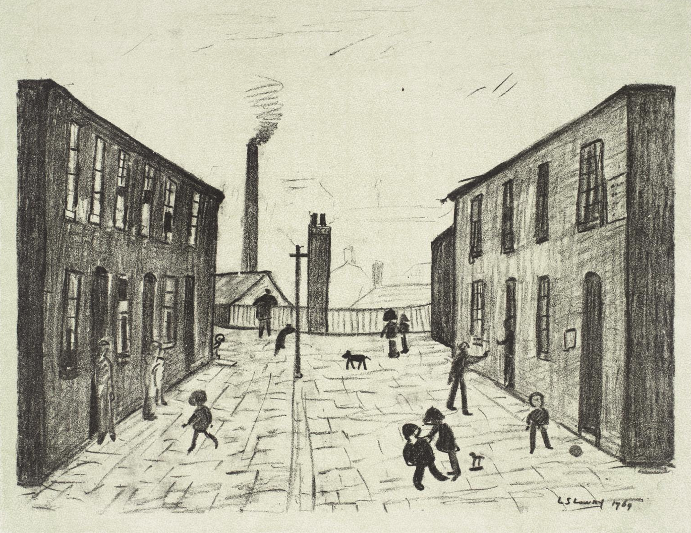 Francis Terrace, Salford (1969 - 1972) by Laurence Stephen Lowry (1887 - 1976), English artist.