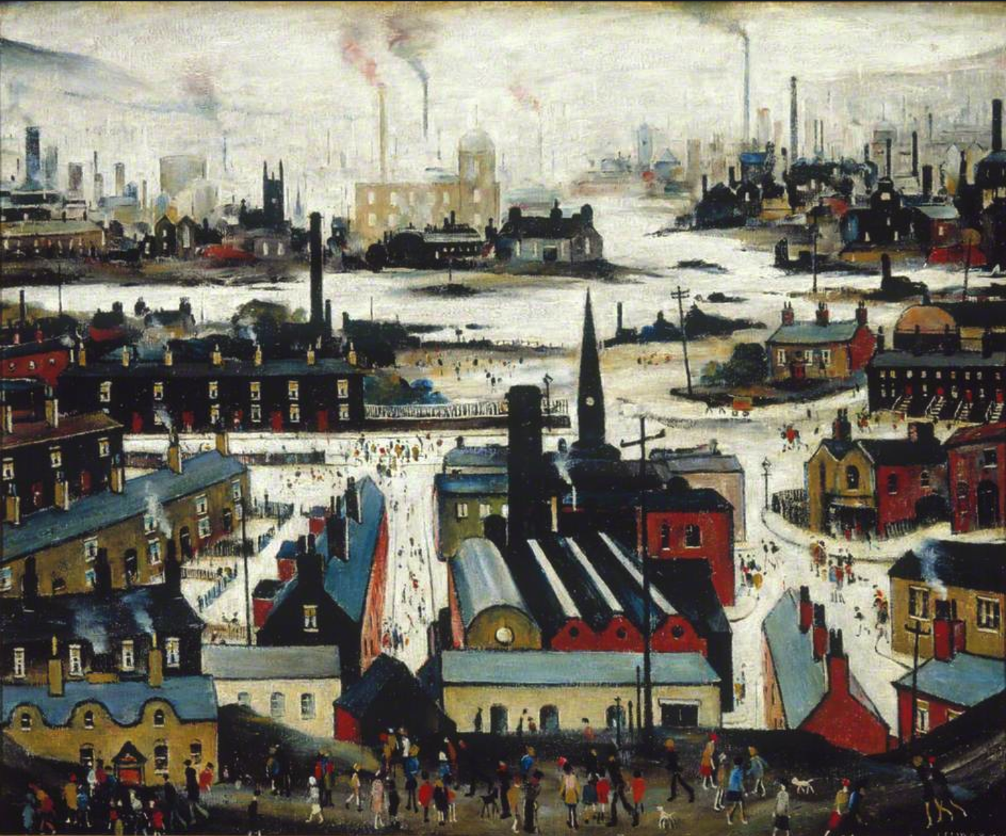Industrial City (1948) by Laurence Stephen Lowry (1887 - 1976), English artist.