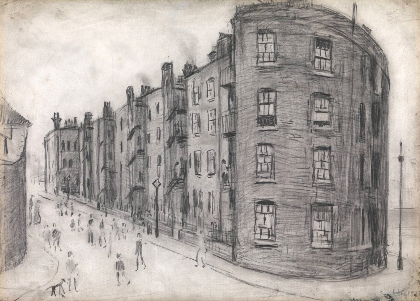Study for ‘Dwellings, Ordsall Lane, Salford’ (1951) by Laurence Stephen Lowry (1887 - 1976), English artist.