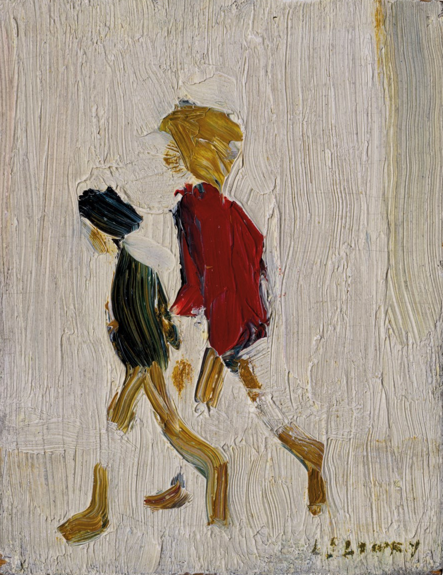 Two Boys (Date unknown) by Laurence Stephen Lowry (1887 - 1976), English artist.