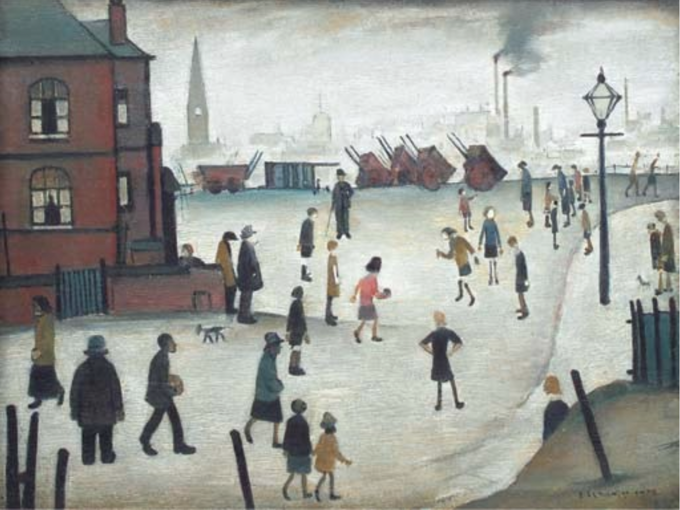 Rounders (1939) by Laurence Stephen Lowry (1887 - 1976), English artist.