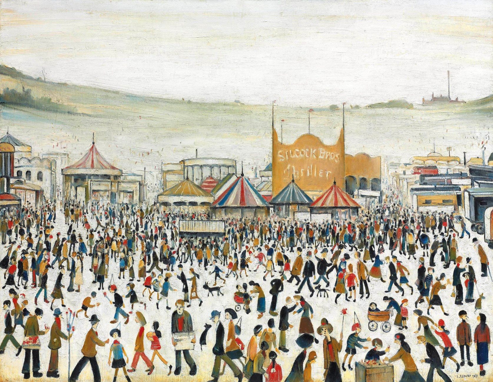 Fun Fair at Daisy Nook (1953) by Laurence Stephen Lowry (1887 - 1976), English artist.