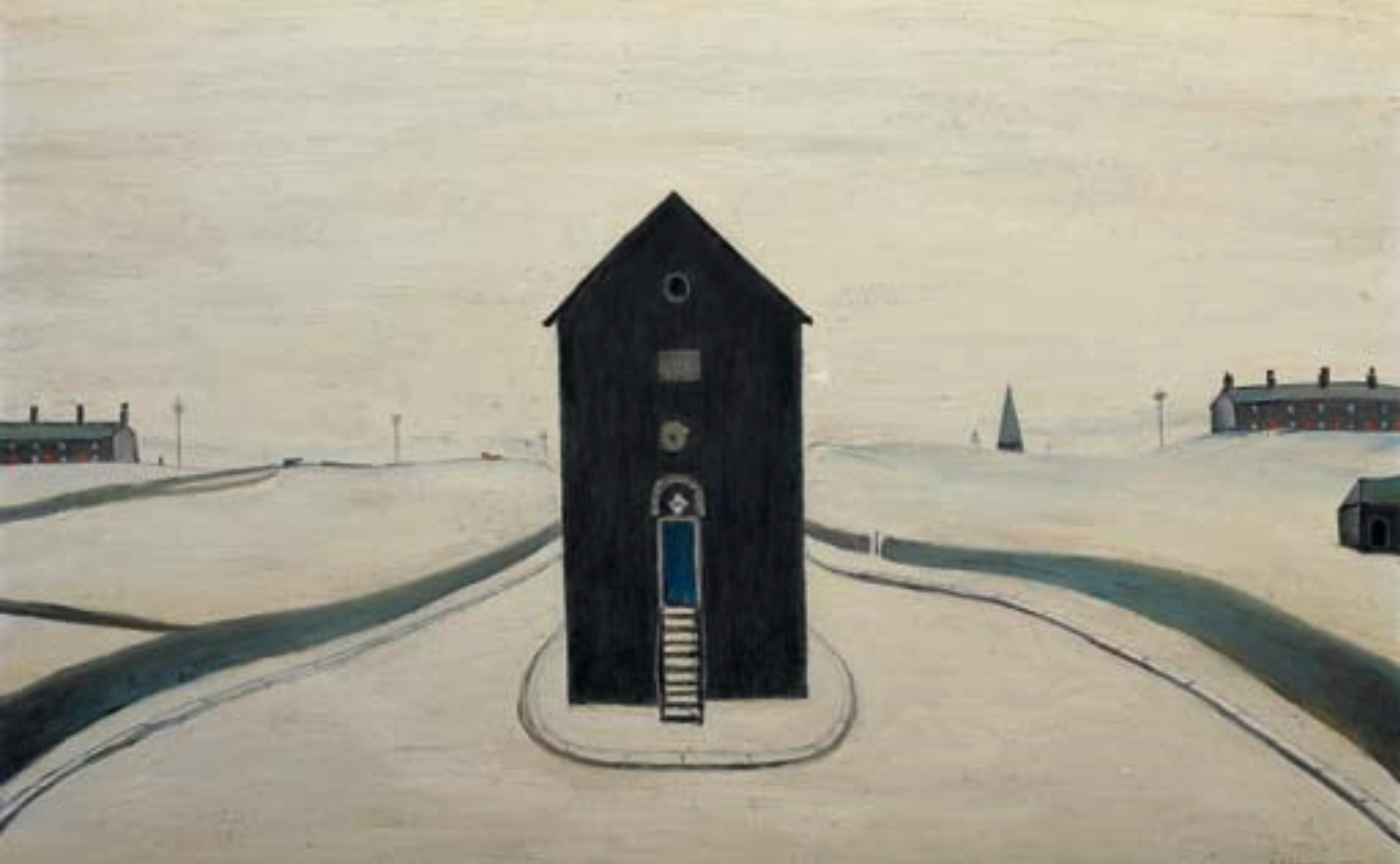 The Old Toll House on the Moors (1959) by Laurence Stephen Lowry (1887 - 1976), English artist.