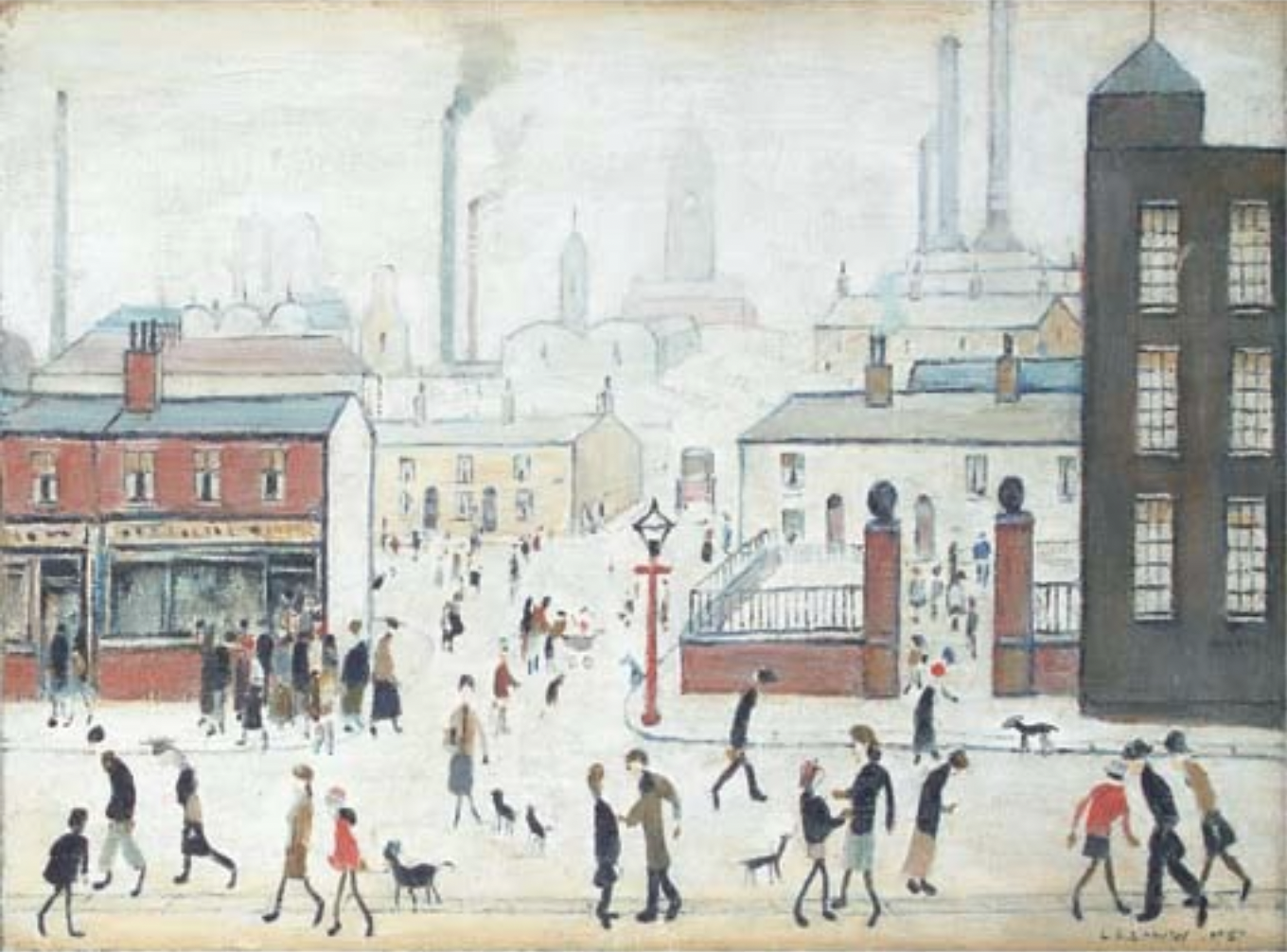 Up North (1957) by Laurence Stephen Lowry (1887 - 1976), English artist.