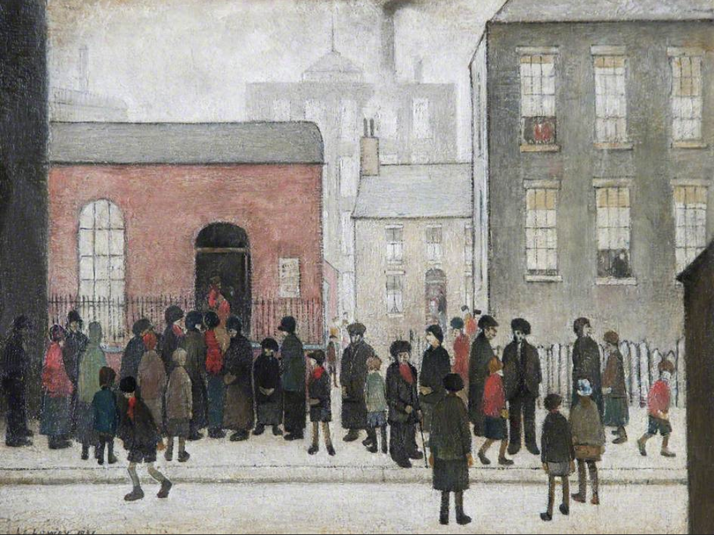 The Mission Room (1937) by Laurence Stephen Lowry (1887 - 1976), English artist.