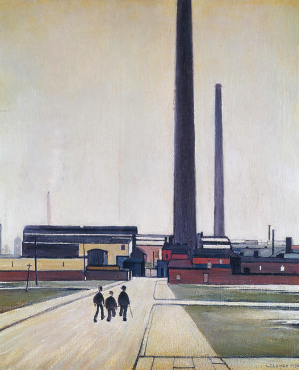Factory at Widnes (1956) by Laurence Stephen Lowry (1887 - 1976), English artist.