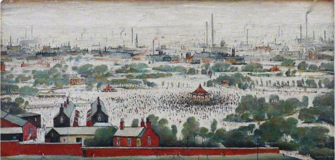 The Park (1946) by Laurence Stephen Lowry (1887 - 1976), English artist.