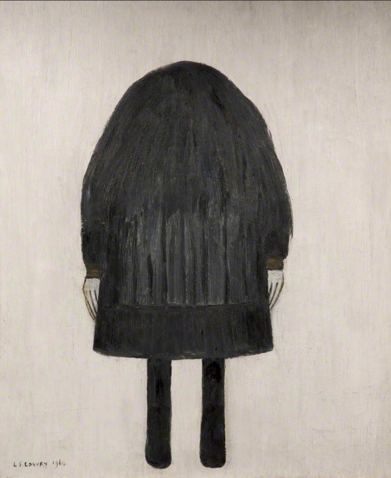 Girl Seen from the Back (1964) by Laurence Stephen Lowry (1887 - 1976), English artist.