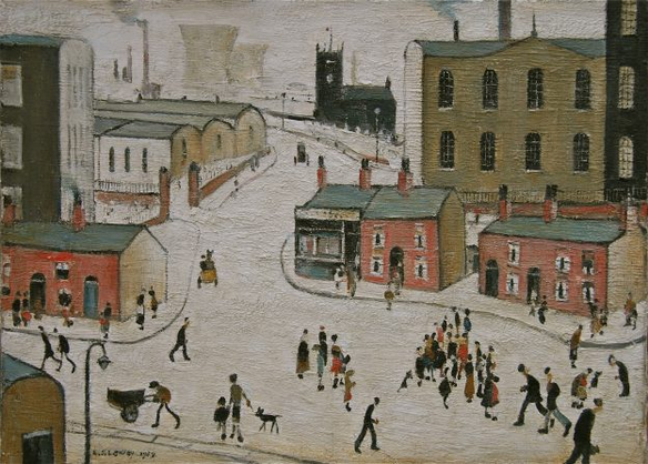 Salford Street Scene (1959) by Laurence Stephen Lowry (1887 - 1976), English artist.